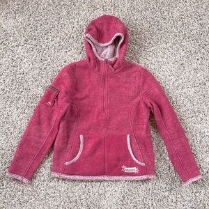 Women’s Marmot 1/4 Zip Hooded Pink Sweater Size M